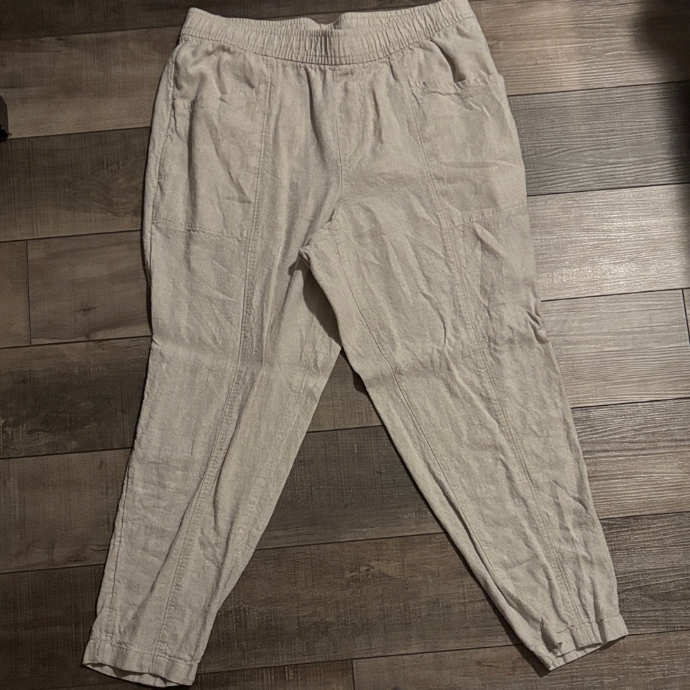 Old Navy Women’s Light Cream Linen Pants